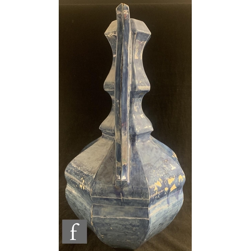 76 - William De Morgan - A large decorative Alhambra vase circa 1898, the octagonal baluster form body ri... 