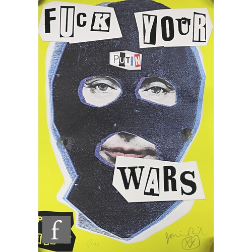 1084 - Jamie Reid (1947–2023) - 'Fuck Your Putin Wars', inkjet print, signed in pencil, numbered 5/100, pub... 