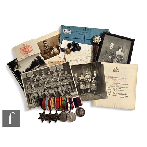 721 - A World War One medal group 39-45, Africa and Burma Stars, Defence, British War and Long Service and... 