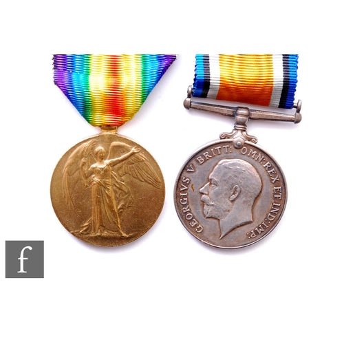 738 - A World War One medal pair awarded to FLY.1104 -S- PTE J KEATE. R.M.L.I, both with ribbons. (2)