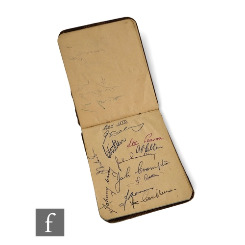 768 - A 1950s autograph album containing original signatures from the following football teams; Manchester... 