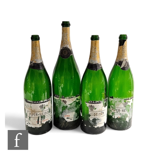 783 - Four old magnum champagne bottles. (4)