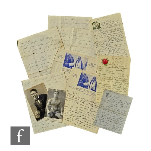 818 - A collection of correspondence from former middleweight world champion boxer Randolph Adolphus Turpi... 