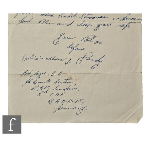 818 - A collection of correspondence from former middleweight world champion boxer Randolph Adolphus Turpi... 