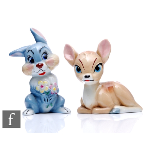 129 - A Wade Disney 'Blow Up' figure of Bambi, together with a matched series example of Thumper, both pic... 