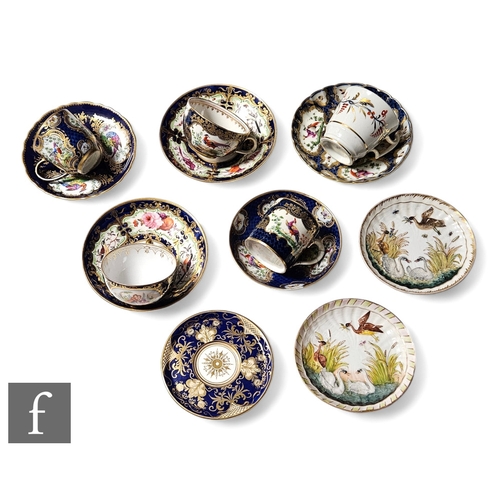 68 - A collection of 19th Century porcelain and bone china tea and table wares to include English and con... 