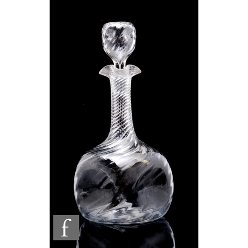 399 - A late 19th Century clear crystal decanter attributed to John Walsh Walsh, of globe and shaft form w... 