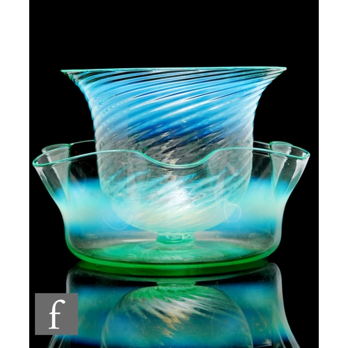 439 - A Thomas Webb & Sons small glass vase, of tulip form with flared rim, the body decorated with sp... 