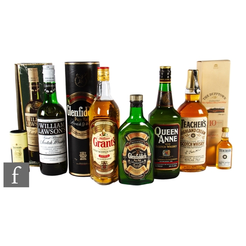 711 - A collection of single malt and blended Scottish whiskies, to include Teacher's Highland Cream, 1970... 