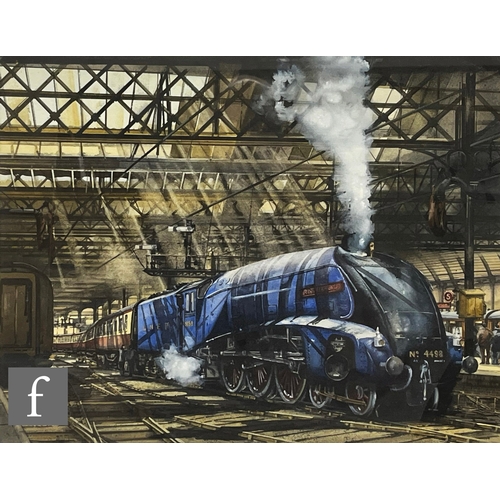 915 - ROY ALEXANDER (BORN 1952) - 'Ready for the Off, Newcastle', watercolour, signed, framed, 31.5cm x 41... 