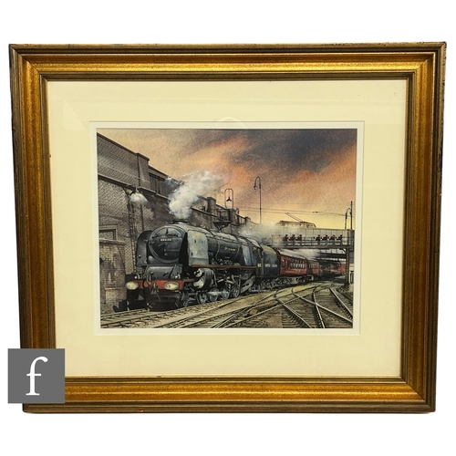 915 - ROY ALEXANDER (BORN 1952) - 'Ready for the Off, Newcastle', watercolour, signed, framed, 31.5cm x 41... 