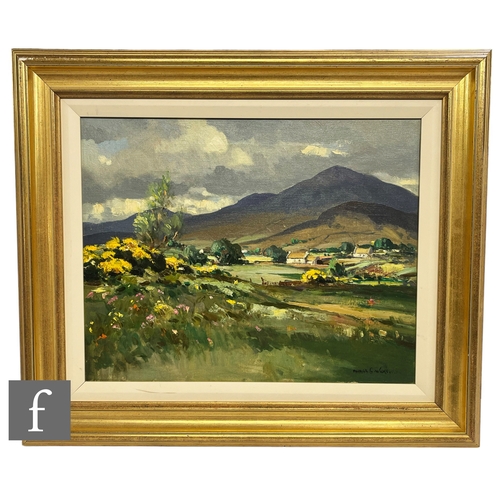 924 - MAURICE C WILKES (IRISH, 1910-1984) - 'Muckish Mountain, County Donegal', oil on canvas, signed, tit... 