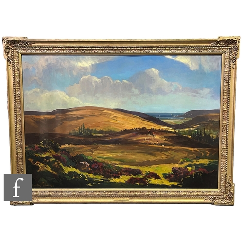 939 - ALEXANDER CARRUTHERS GOULD, RBA (1870–1948) - 'The Exmoor Beacon', oil on board, signed, framed, 83c... 