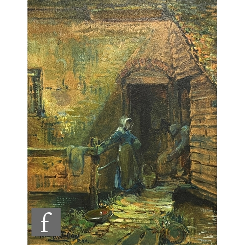 962 - PHILIP EUSTACE STRETTON, ROI (1863-1930) - At the mill, oil on board, signed, framed, 35cm x 27cm, f... 