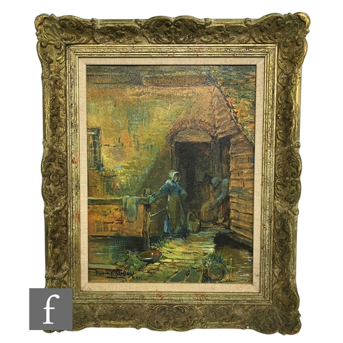 962 - PHILIP EUSTACE STRETTON, ROI (1863-1930) - At the mill, oil on board, signed, framed, 35cm x 27cm, f... 