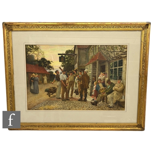 966 - THOMAS REYNOLDS LAMONT, ARWS (1826 - 1898) - 'The Bell Ringers', watercolour, signed, framed, 23cm x... 