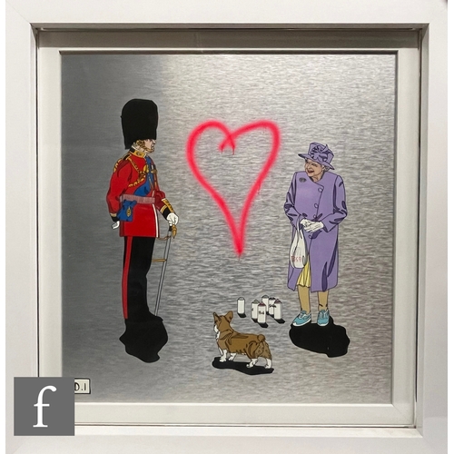 968 - DYLAN IZAAK (CONTEMPORARY) - 'Queen and Phil I', enamel paint on aluminium, signed with initials, fr... 