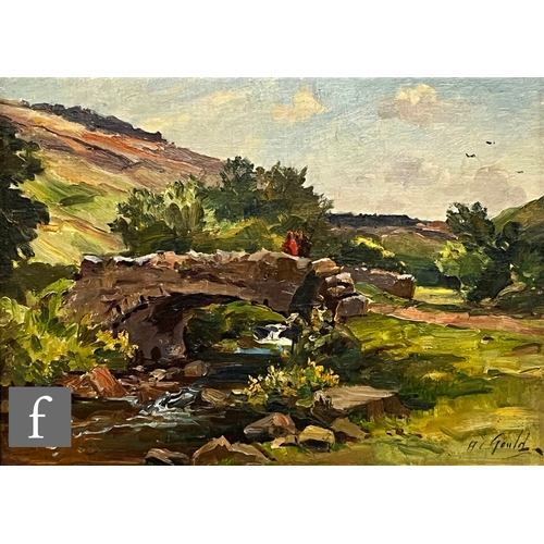 981 - ALEC CARRUTHERS-GOULD (1870-1948) - 'The Robber's Bridge, Exmoor', oil on artist's board, signed, fr... 