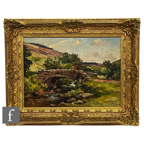 981 - ALEC CARRUTHERS-GOULD (1870-1948) - 'The Robber's Bridge, Exmoor', oil on artist's board, signed, fr... 