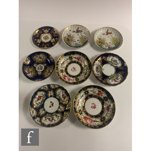 68 - A collection of 19th Century porcelain and bone china tea and table wares to include English and con... 