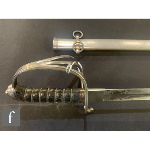 747 - An early 19th Century 1821 pattern Light Cavalry sword, the 90cm blade with presentation inscription... 