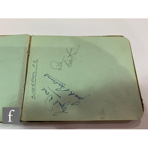 768 - A 1950s autograph album containing original signatures from the following football teams; Manchester... 