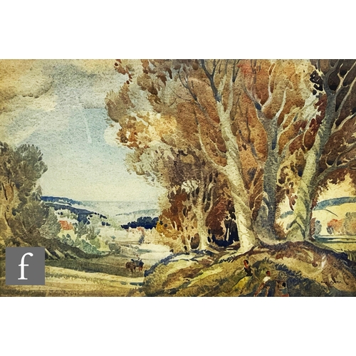 919 - VICTOR ELFORD (1911-2003) - 'High Wycombe from White Hill', watercolour, signed, framed, 28cm x 41cm... 