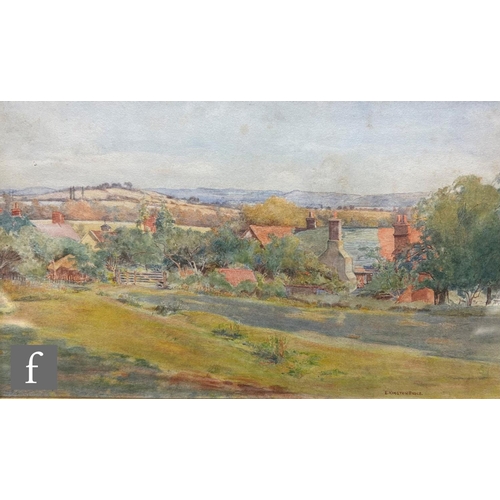 908 - EDWARD KINGTON BRICE (1860-1948) - 'Ashton Under Hill', watercolour, signed, framed, 22 x 36.5cm, fr... 