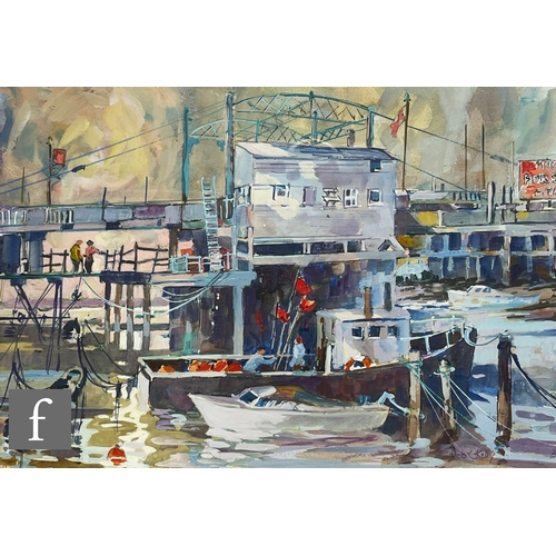 974 - VICTOR C. KELLY RCA, RBSA (BORN 1923) - 'Oulton Broad', gouache, signed, framed 32cm x 45.5cm, frame... 