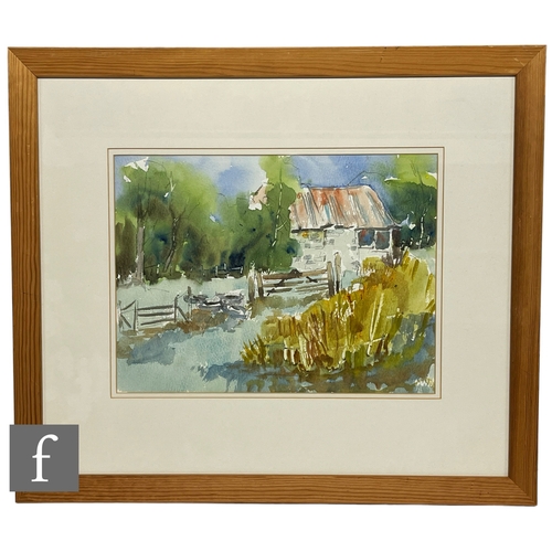 975 - VICTOR C. KELLY RCA, RBSA (BORN 1923) - Rural Cottage in a landscape, signed, framed, 26cm x 35cm, f... 