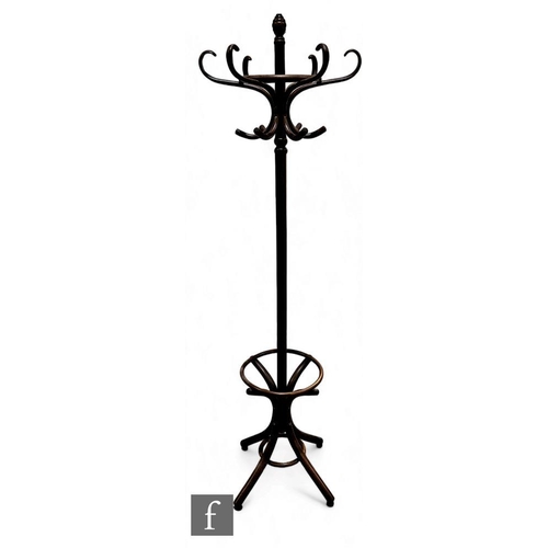 419 - A 20th Century bentwood hat stand, height 196cm.