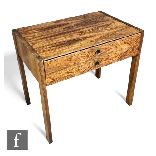 429 - A mid century modern Robert Heritage for Archie Shine rosewood side table, retailed by Heals, with t... 