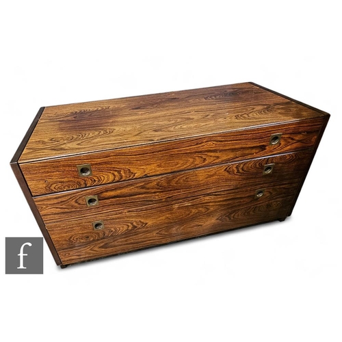 445 - A set of mid century Robert Heritage for Archie Shine rosewood drawers, retailed by Heals, with thre... 