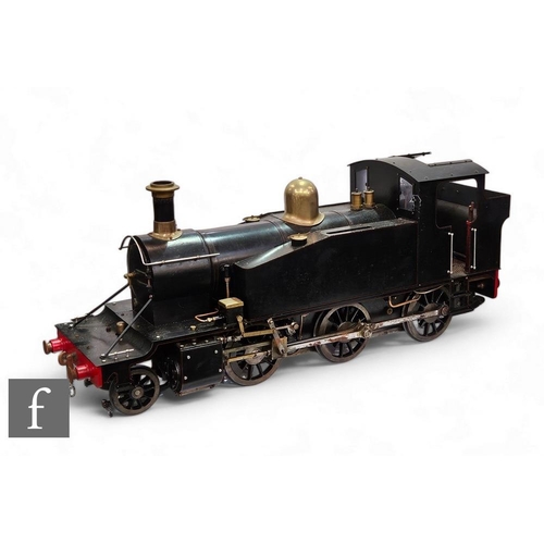 28 - A 5 inch gauge live steam Polly 5, 2-6-0 tank locomotive finished in black livery, length 94cm.