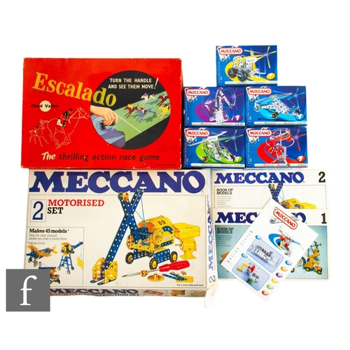 413 - A collection of Meccano sets to include a No. 2 Motorised Construction Set, with an Escalado game, a... 