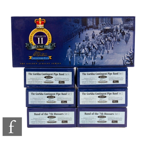 48 - A collection of Britains Collectors Club Golden Jubilee Series sets, comprising 40264 Band of the 7t... 