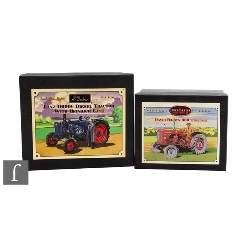 87 - Two Britains Vintage Farm models, 00315 Lanz D6006 Diesel Tractor with Heinrich Lanz, and 08716 Davi... 