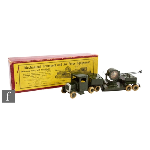 55 - A Britains 1642 Mechanical Transport & Air Force Equipment Underslung lorry, comprising military... 