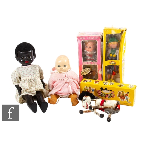 439 - A collection of assorted dolls and puppets, to include Pelham Puppets Horse, Pelham Puppets Tyrolean... 