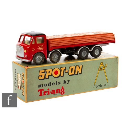 217 - A Triang Spot-On No. 110/2 AEC Mammoth Lorry with Flat Float, 'London Brick Company Limited' red bod... 