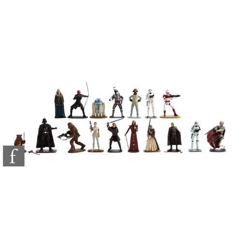 451 - A collection of solid cast Star Wars figures, to include Chewbacca, Bib Fortuna, Admiral Ackbar, Dar... 