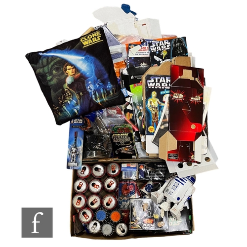 452 - A collection of Star Wars related merchandise, to include various toys, cinema standees, various emp... 