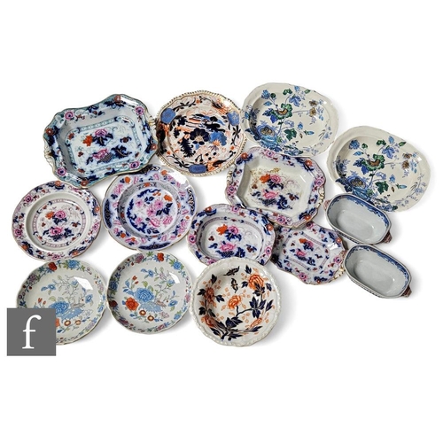 494 - A collection of 19th Century and later ironstone china, to include various dishes, plates, bowls, se... 