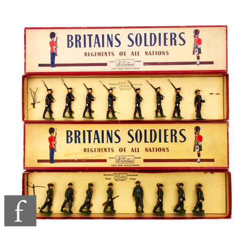 61 - Two Britains Regiments of all Nations sets, 2089 Gloucestershire Regiment, comprising Officer with d... 