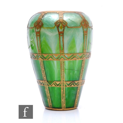 693 - An early 20th Century Loetz Titania vase, circa 1905, of shouldered ovoid form, decorated with a dec... 