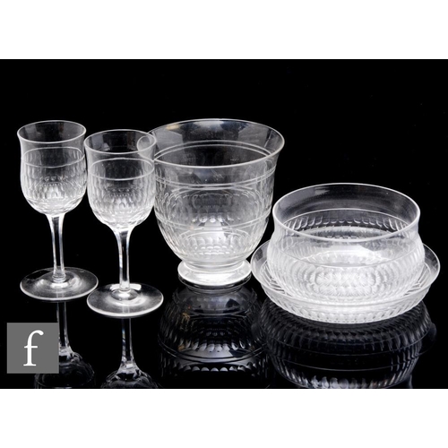 724 - A collection of late 19th Century James Powell & Sons (Whitefriars) Roman cut crystal glass desi... 