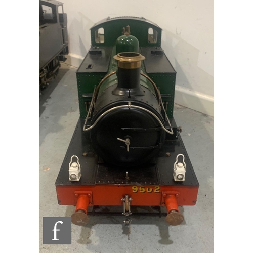 27 - A 5 inch gauge live Simplex 0-6-0 tank locomotive 'Jonas' No 9502, finished in GWR green livery, len... 