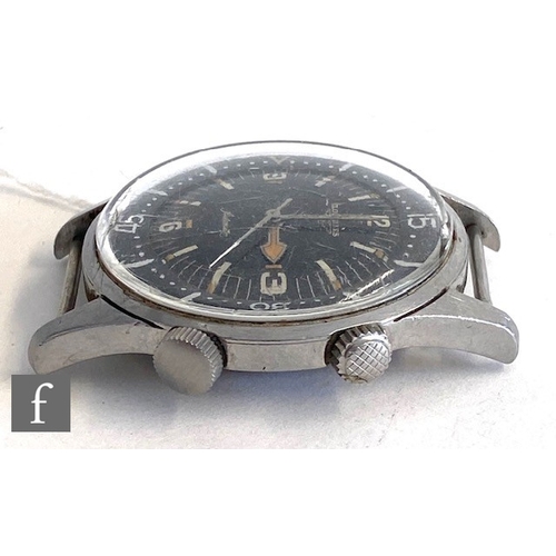 224 - A mid 20th Century stainless steel Longines Skin diver's automatic wrist watch with Arabic numerals ... 