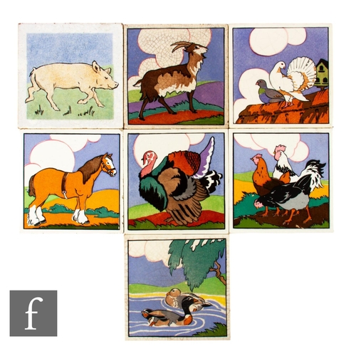 705 - A 20th Century Carter & Co plastic 6 inch plastic clay tile, from the Farmyard series designed b... 