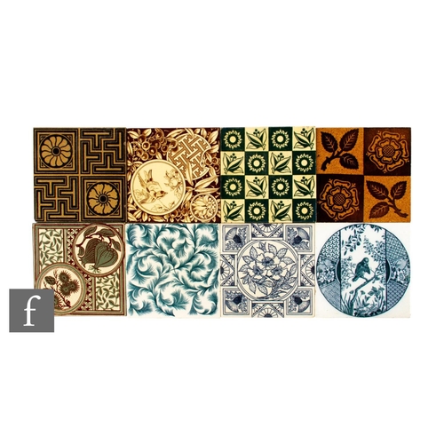 570 - A collection of assorted late 19th to early 20th Century 6 inch dust pressed tiles, makers to includ... 